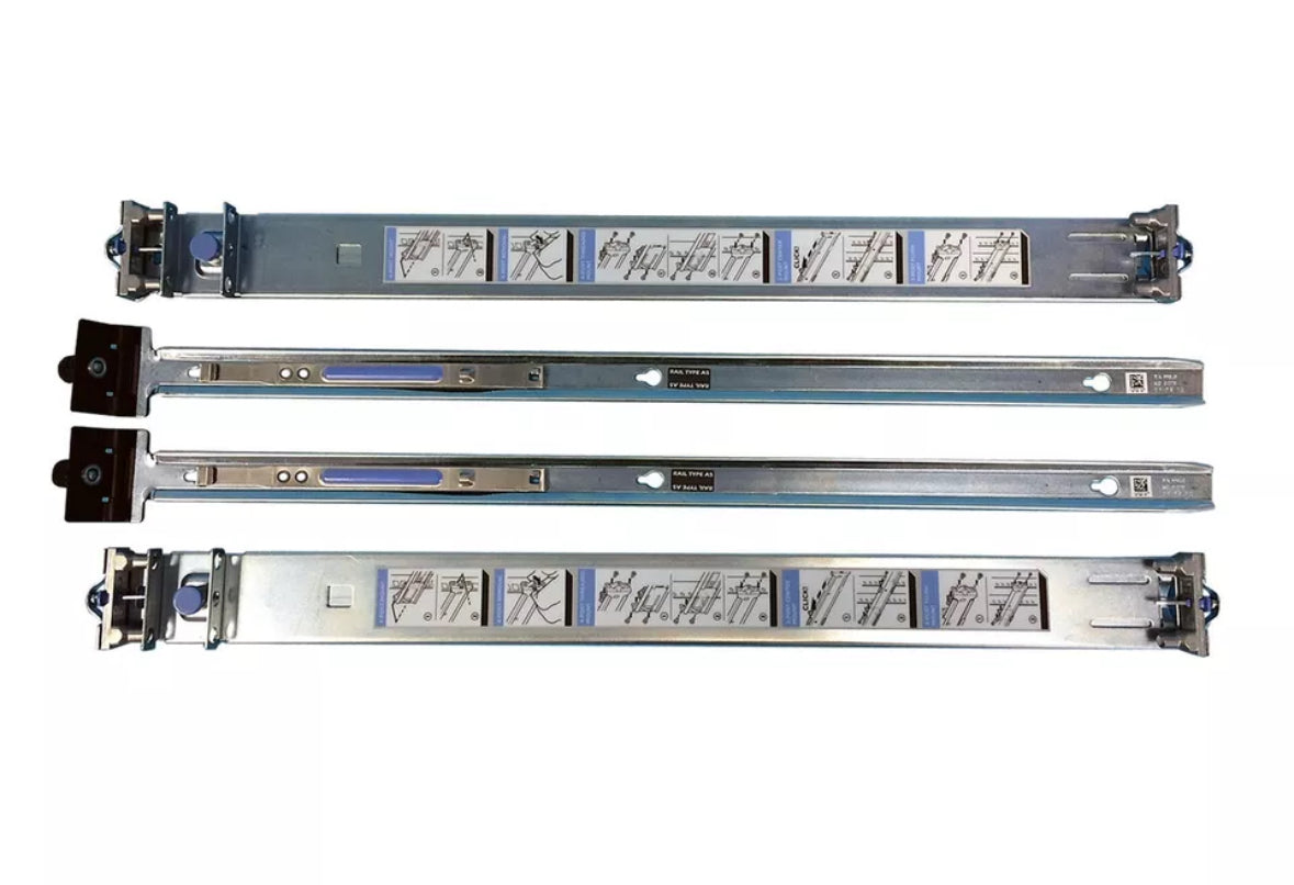 Dell Type A5 4-Post Rapid Rail Pair Full Kit 5RN1M Compatible with N3024F N3048 N3048 N3024 N3024P & Force10 Switch S6010-ON C1048P